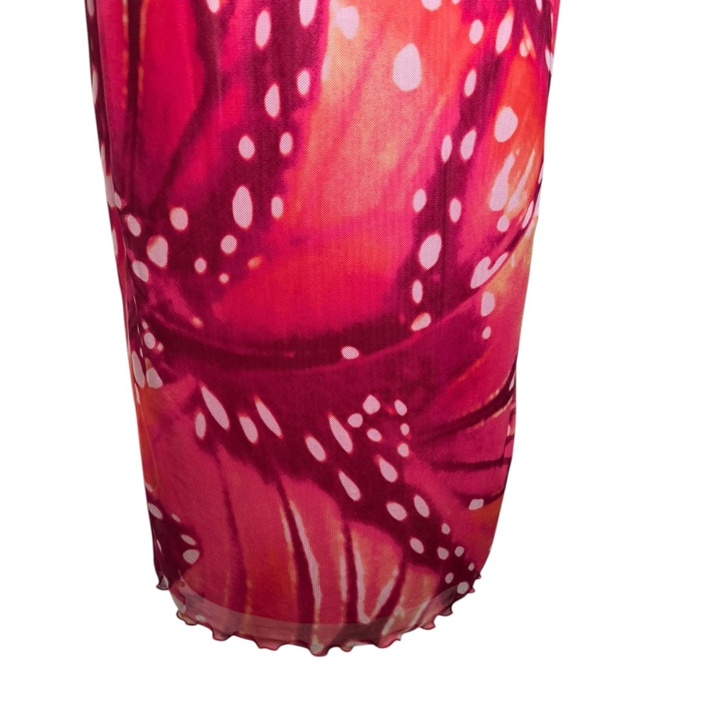 New Thirty Thirty Mesh Butterfly Sleeveless Midi Dress - Picture 5 of 10